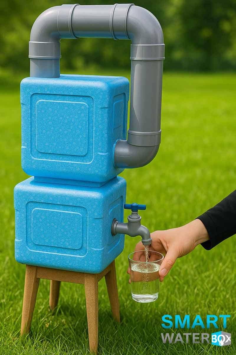 Smart Water Box atmospheric water generator producing clean drinking water from air humidity
